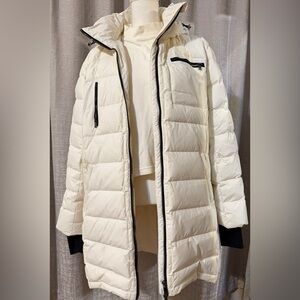Elegant Cream Puffer Jacket for Women